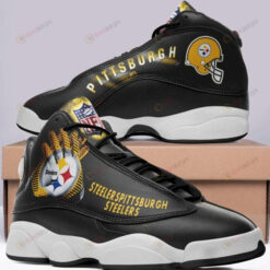 Pittsburgh Steeler Air Jordan 13 Shoes Sneakers In Black