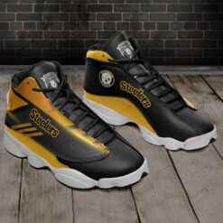 Pittsburgh Steeler Black Yellow Air Jordan 13 Sneakers Sport Shoes