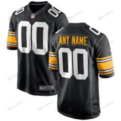 Pittsburgh Steelers Alternate Custom Youth Jersey - Black