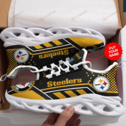 Pittsburgh Steelers Custom Name Logo Pattern 3D Max Soul Sneaker Shoes