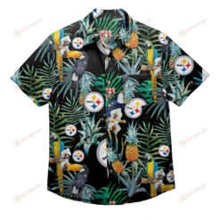 Pittsburgh Steelers Floral Button Up Hawaiian Shirt