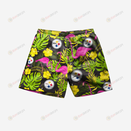 Pittsburgh Steelers Highlights Hawaiian Men Shorts Swim Trunks - Print Shorts