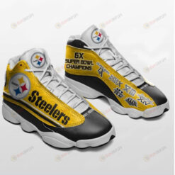 Pittsburgh Steelers In Yellow And Black Air Jordan 13 Shoes Sneakers