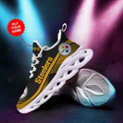 Pittsburgh Steelers Logo Custom Name 3D Max Soul Sneaker Shoes