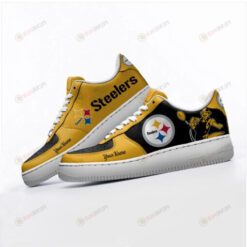 Pittsburgh Steelers Logo Illustration Image Pattern Custom Name Air Force 1 Printed