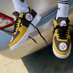 Pittsburgh Steelers Logo Pattern Black Yellow Air Force 1 Printed