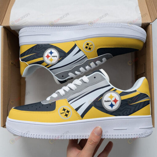 Pittsburgh Steelers Logo Unique Pattern Black Yellow Air Force 1 Printed