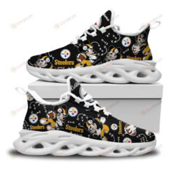 Pittsburgh Steelers Mickey Custom Name 3D Max Soul Sneaker Shoes