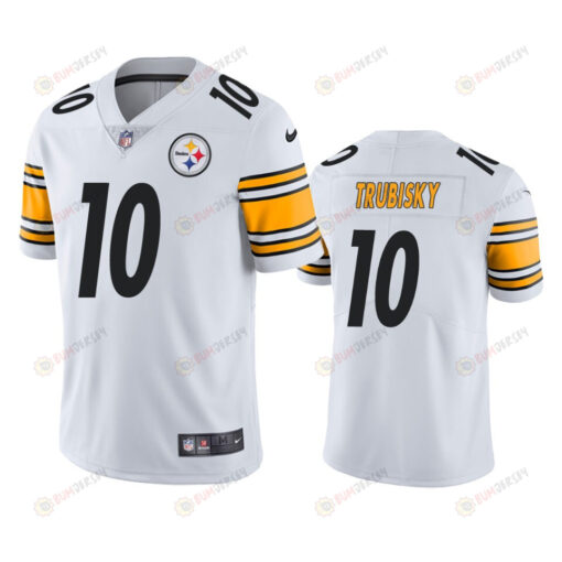 Pittsburgh Steelers Mitchell Trubisky 10 White Vapor Limited Jersey