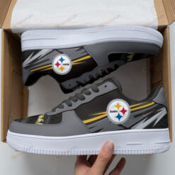 Pittsburgh Steelers Pattern Air Force 1 Printed In Dark Gray