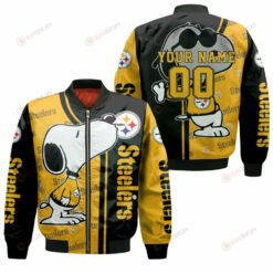Pittsburgh Steelers Snoopy 3D Customized Pattern Bomber Jacket