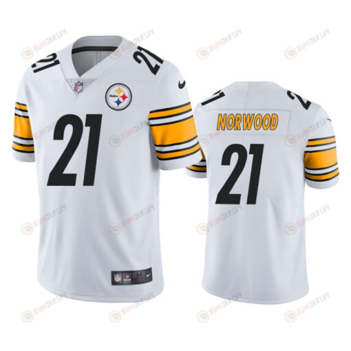 Pittsburgh Steelers Tre Norwood 21 White Vapor Limited Jersey