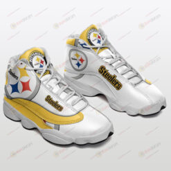 Pittsburgh Steelers White Yellow Air Jordan 13 Sneakers Sport Shoes