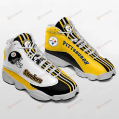 Pittsburgh Steelers With Helmet Pattern Air Jordan 13 Shoes Sneakers