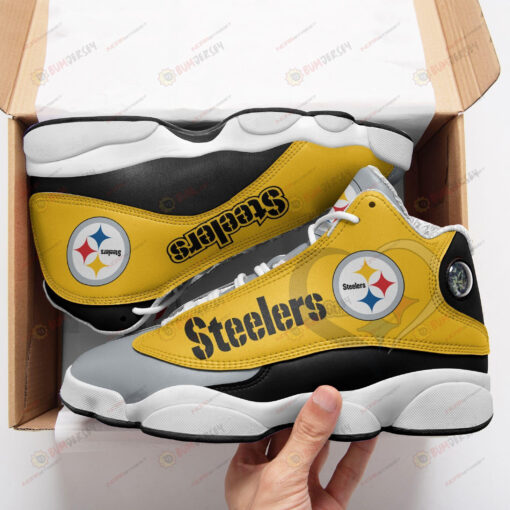 Pittsburgh Steelers Yellow Air Jordan 13 Sneakers Sport Shoes