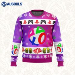 Playstation Neon Ugly Sweaters For Men Women Unisex