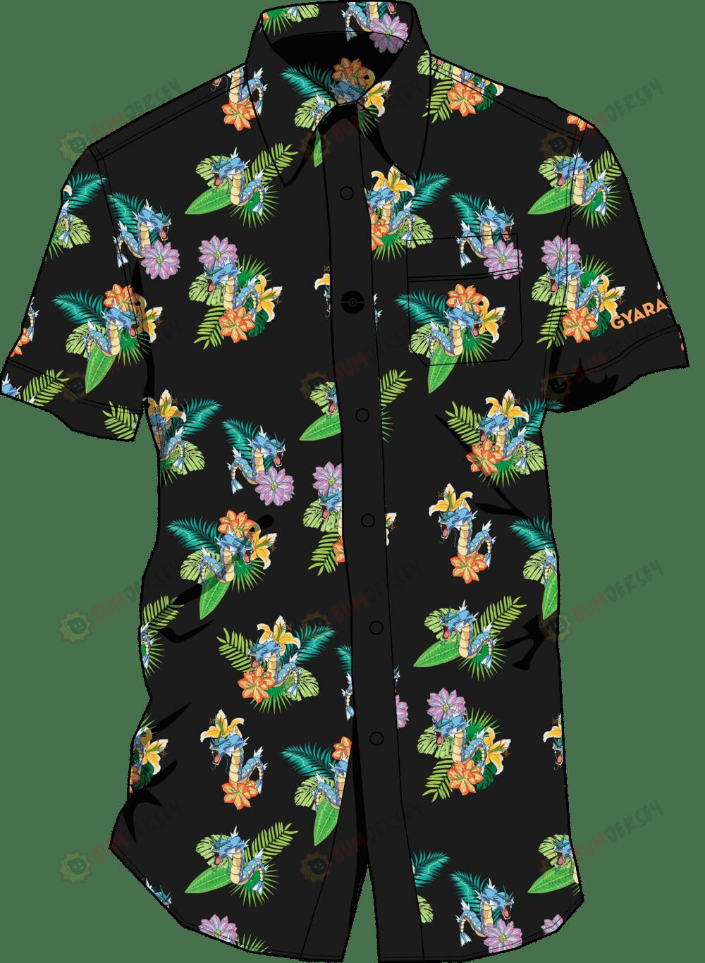 Pokemon Hawaiian Shirt Summer Vibes In Black Color
