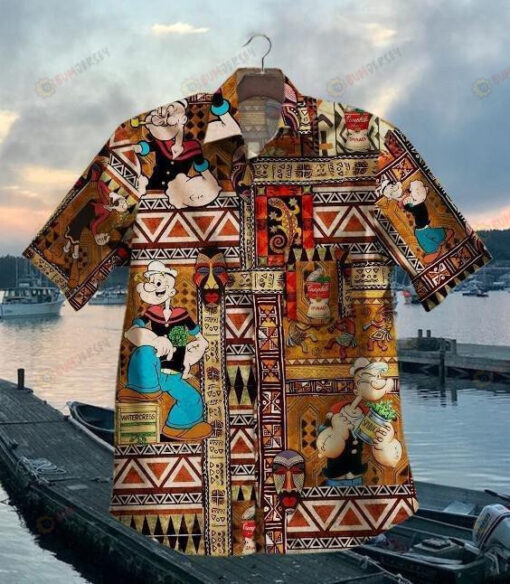 Popeye Multicolor Hawaiian Shirt Summer Short Sleeve