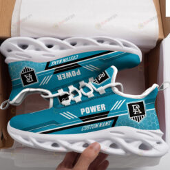 Port Adelaide Logo Custom Name Pattern 3D Max Soul Sneaker Shoes