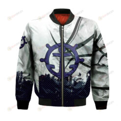 Portland Pilots Bomber Jacket 3D Printed Basketball Net Grunge Pattern