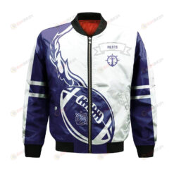 Portland Pilots Bomber Jacket 3D Printed Flame Ball Pattern