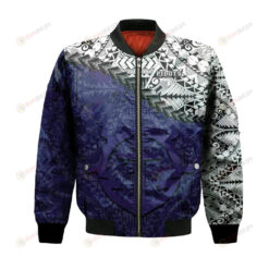 Portland Pilots Bomber Jacket 3D Printed Grunge Polynesian Tattoo