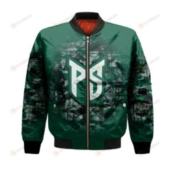 Portland State Vikings Bomber Jacket 3D Printed Camouflage Vintage