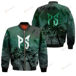 Portland State Vikings Bomber Jacket 3D Printed Coconut Tree Tropical Grunge