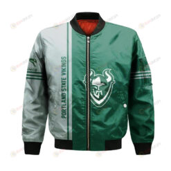 Portland State Vikings Bomber Jacket 3D Printed Half Style