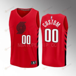 Portland Trail Blazers 00 Custom Statement Edition Men Jersey 2022-23 Fast Break Player Red