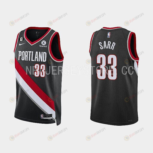 Portland Trail Blazers 33 Olivier Sarr 2022-23 Icon Edition Black Men Jersey