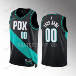 Portland Trail Blazers City Edition Custom 00 Black Jersey 2022-23 Swingman