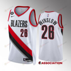 Portland Trail Blazers Justise Winslow 26 2022-23 Association Edition White Jersey Swingman