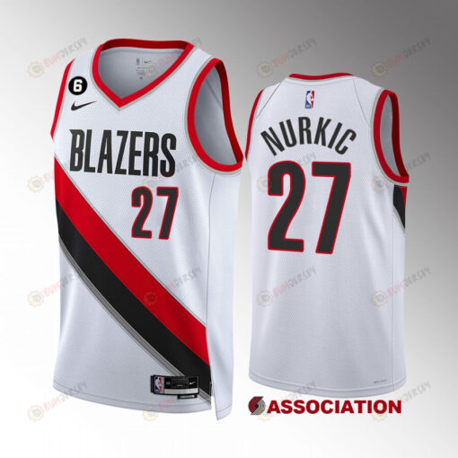 Portland Trail Blazers Jusuf Nurkic 27 2022-23 Association Edition White Jersey Swingman