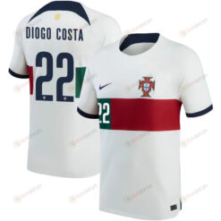 Portugal National Team 2022-23 Diogo Costa 22 Away Men Jersey - White