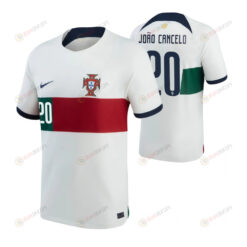 Portugal National Team 2022-23 Joao Cancelo 20 Away Men Jersey - White