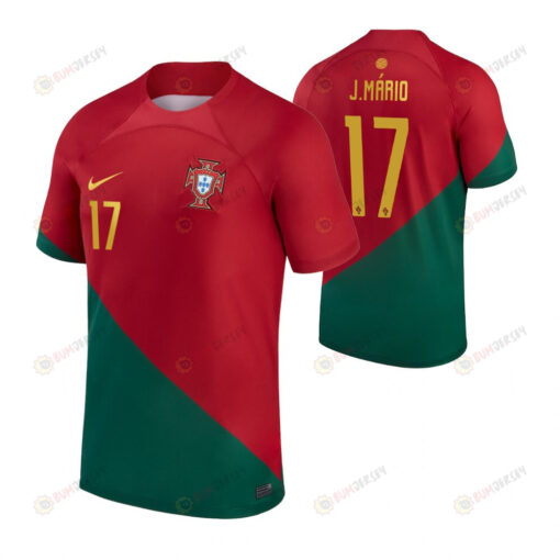 Portugal National Team 2022-23 Joao Mario 17 Home Men Jersey - Red