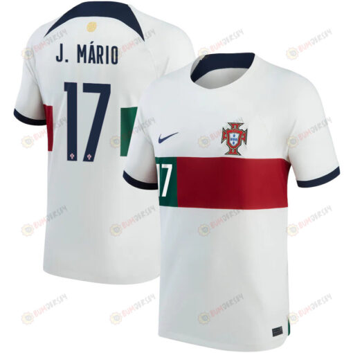 Portugal National Team 2022-23 Jo?o M?rio 17 Away Men Jersey - White