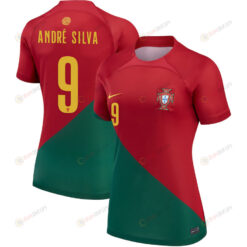 Portugal National Team 2022-23 Qatar World Cup Andr? Silva 9 - Home Women Jersey