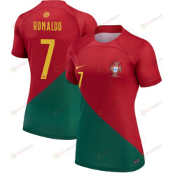 Portugal National Team 2022-23 Qatar World Cup Cristiano Ronaldo 7 - Home Women Jersey