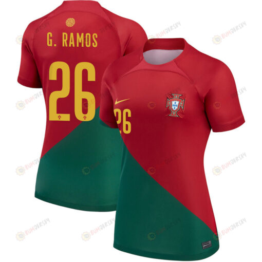 Portugal National Team 2022-23 Qatar World Cup Gon?alo Ramos 26 Home Women Jersey