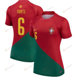 Portugal National Team 2022-23 Qatar World Cup Jos? Fonte 6 - Home Women Jersey