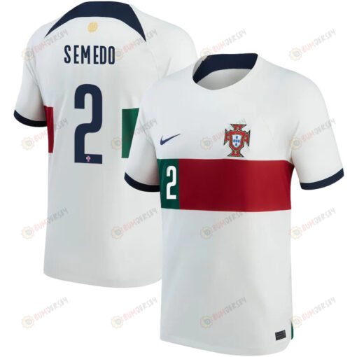 Portugal National Team 2022-23 Qatar World Cup N?lson Semedo 2 Away Jersey - Youth