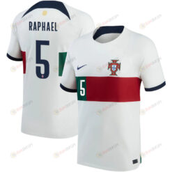 Portugal National Team 2022-23 Qatar World Cup Rapha?l Guerreiro 5 Away Jersey - Youth