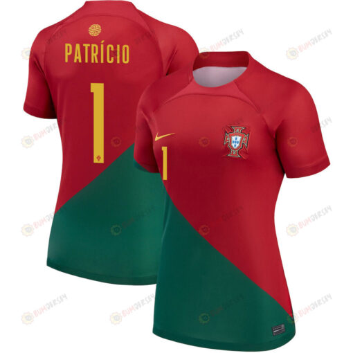 Portugal National Team 2022-23 Qatar World Cup Rui Patr?cio 1 Home Women Jersey