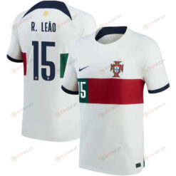 Portugal National Team 2022-23 Rafael Le?o 15 Away Men Jersey - White