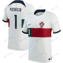 Portugal National Team 2022-23 Rui Patr?cio 1 Away Men Jersey - White