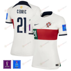 Portugal National Team FIFA World Cup Qatar 2022 Patch C?dric Soares 21 - Away Women Jersey