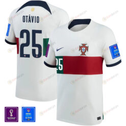 Portugal National Team FIFA World Cup Qatar 2022 Patch Ot?vio 25 Away Jersey