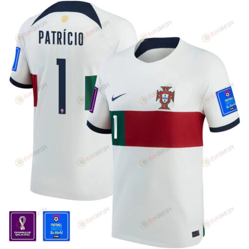 Portugal National Team FIFA World Cup Qatar 2022 Patch Rui Patr?cio 1 Away Jersey